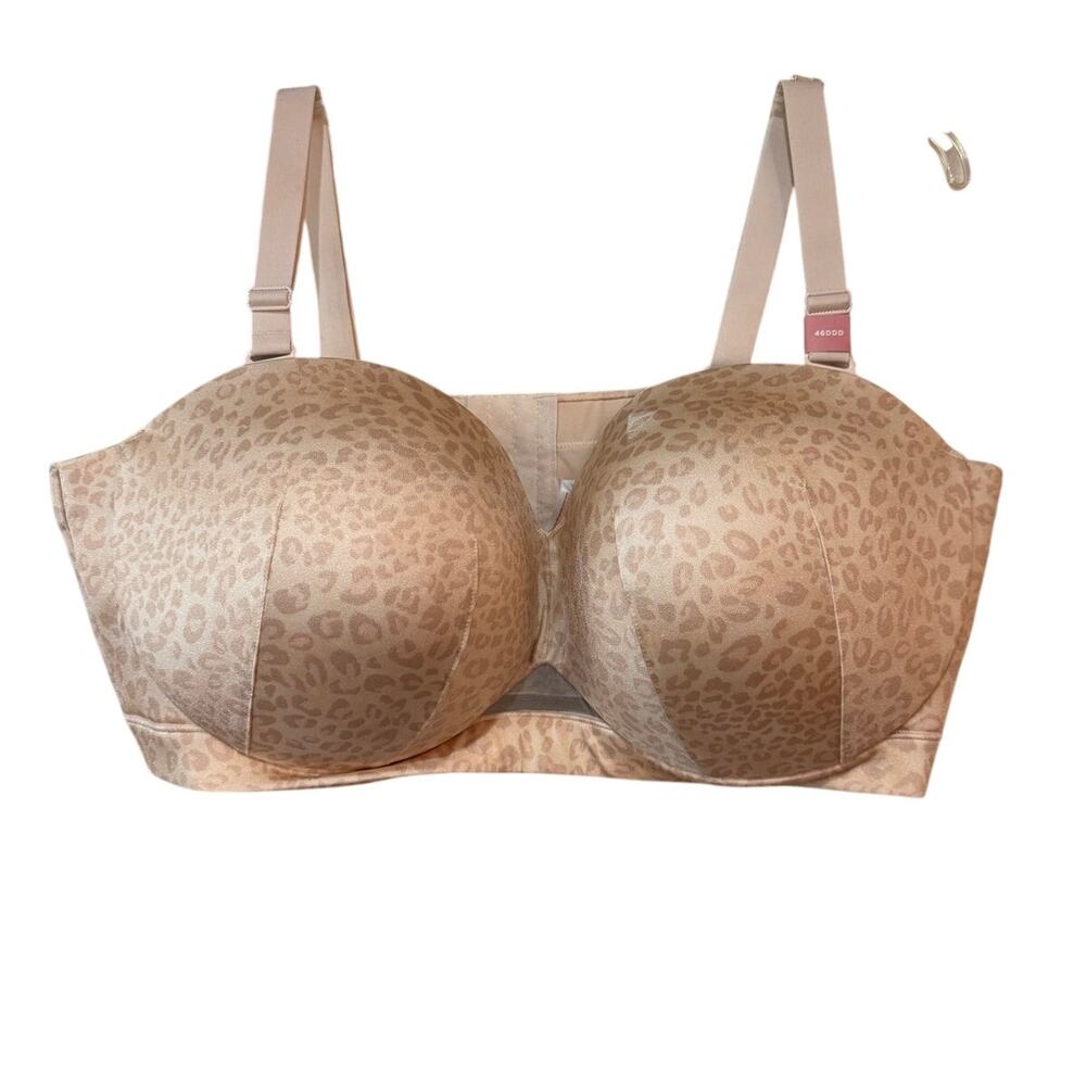Cacique Comfort Bliss Lightly Lined Multi-Way Strapless Bra Bryant 46DDD NEW